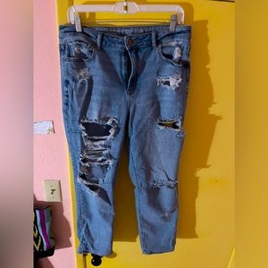 American Eagle Ripped Mom Jeans